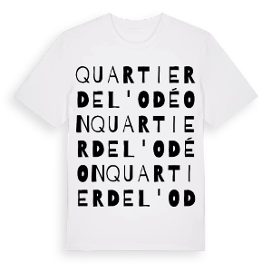 Quartier de l'Odéon ordlek t-shirt – ekologisk bomull t-shirt från Pinshirt