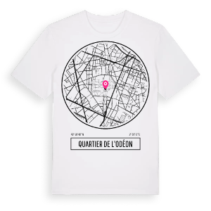 Quartier de l'Odéon t-shirt – ekologisk bomull t-shirt från Pinshirt