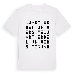 Quartier de l'Université ordlek t-shirt – ekologisk bomull t-shirt från Pinshirt