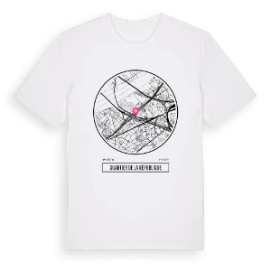 Quartier de la République t-shirt – ekologisk bomull t-shirt från Pinshirt