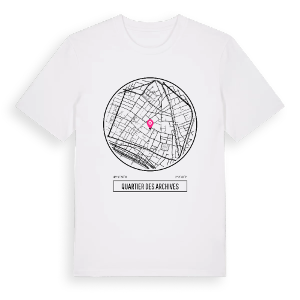 Quartier des Archives t-shirt – ekologisk bomull t-shirt från Pinshirt