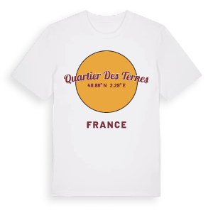 Quartier des Ternes cirkel t-shirt – ekologisk bomull t-shirt från Pinshirt