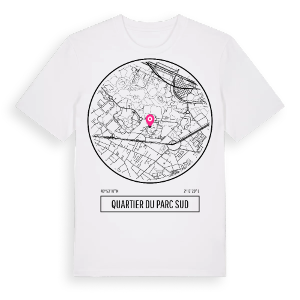 Quartier du Parc Sud t-shirt – ekologisk bomull t-shirt från Pinshirt