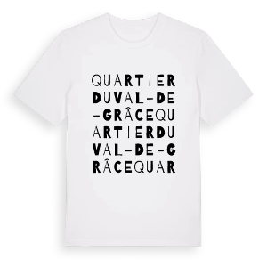 Quartier du Val-de-Grâce ordlek t-shirt – ekologisk bomull t-shirt från Pinshirt