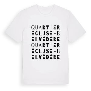 Quartier Écluse-Belvédère ordlek t-shirt – ekologisk bomull t-shirt från Pinshirt