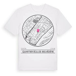 Quartier Écluse-Belvédère t-shirt – ekologisk bomull t-shirt från Pinshirt