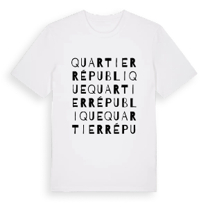 Quartier République ordlek t-shirt – ekologisk bomull t-shirt från Pinshirt