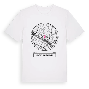 Quartier Saint-Gervais t-shirt – ekologisk bomull t-shirt från Pinshirt