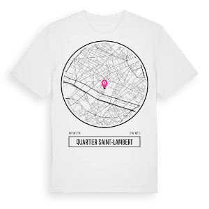 Quartier Saint-Lambert t-shirt – ekologisk bomull t-shirt från Pinshirt