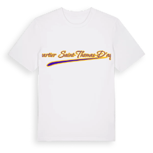 Quartier Saint-Thomas-d'Aquin baseball t-shirt – ekologisk bomull t-shirt från Pinshirt