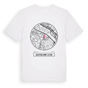 Quartier Saint-Victor t-shirt – ekologisk bomull t-shirt från Pinshirt