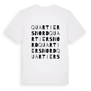 Quartiers Nord ordlek t-shirt – ekologisk bomull t-shirt från Pinshirt