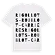 Rigollots - Roublot - Carrières ordlek t-shirt