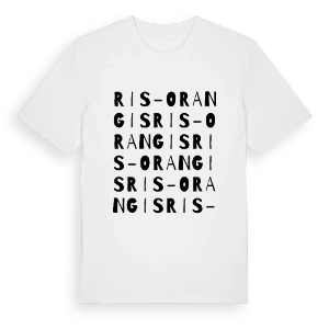 Ris-Orangis ordlek t-shirt – ekologisk bomull t-shirt från Pinshirt