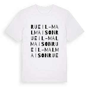 Rueil-Malmaison ordlek t-shirt – ekologisk bomull t-shirt från Pinshirt
