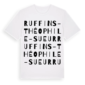Ruffins - Théophile-Sueur ordlek t-shirt – ekologisk bomull t-shirt från Pinshirt