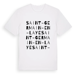 Saint-Germain-en-Laye ordlek t-shirt – ekologisk bomull t-shirt från Pinshirt