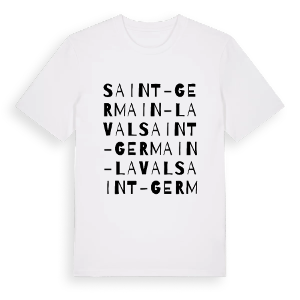 Saint-Germain-Laval ordlek t-shirt – ekologisk bomull t-shirt från Pinshirt