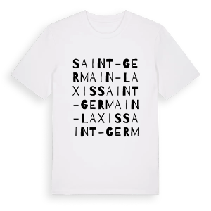 Saint-Germain-Laxis ordlek t-shirt – ekologisk bomull t-shirt från Pinshirt