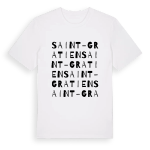 Saint-Gratien ordlek t-shirt – ekologisk bomull t-shirt från Pinshirt