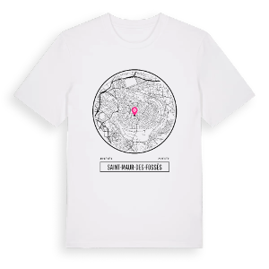 Saint-Maur-des-Fossés t-shirt – ekologisk bomull t-shirt från PinShirt