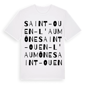 Saint-Ouen-l'Aumône ordlek t-shirt – ekologisk bomull t-shirt från Pinshirt