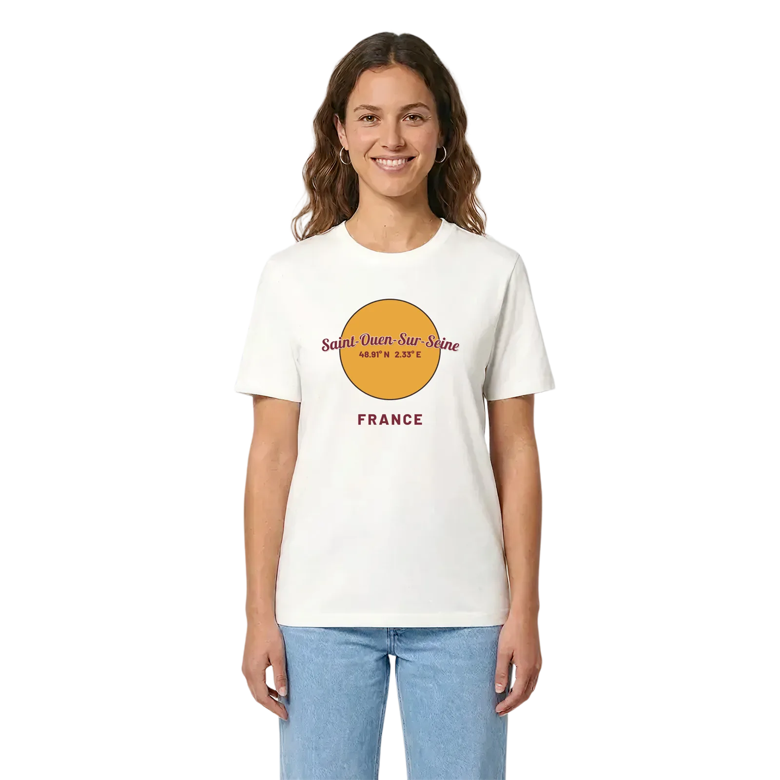 Saint-Ouen-sur-Seine cirkel t-shirt – White, i miljö