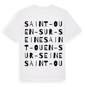 Saint-Ouen-sur-Seine ordlek t-shirt – ekologisk bomull t-shirt från Pinshirt