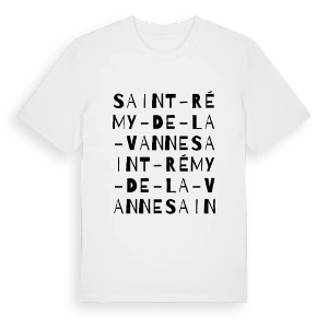 Saint-Rémy-de-la-Vanne ordlek t-shirt – ekologisk bomull t-shirt från Pinshirt