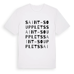 Saint-Soupplets ordlek t-shirt – ekologisk bomull t-shirt från Pinshirt