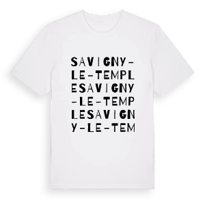 Savigny-le-Temple ordlek t-shirt – ekologisk bomull t-shirt från Pinshirt
