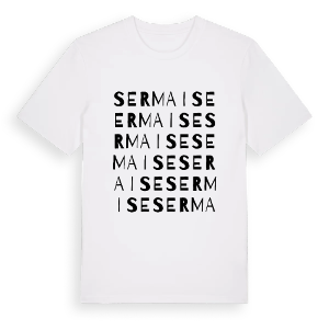 Sermaise ordlek t-shirt – ekologisk bomull t-shirt från Pinshirt