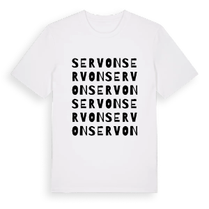 Servon ordlek t-shirt – ekologisk bomull t-shirt från Pinshirt