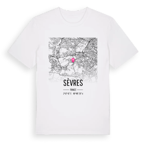 Sèvres karta t-shirt – ekologisk bomull t-shirt från Pinshirt