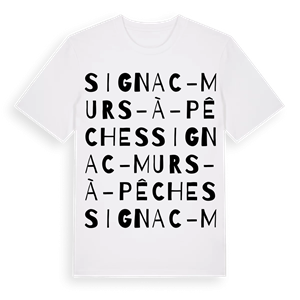 Signac - Murs-à-Pêches ordlek t-shirt – ekologisk bomull t-shirt från Pinshirt