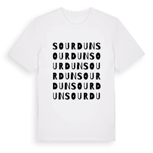 Sourdun ordlek t-shirt – ekologisk bomull t-shirt från Pinshirt