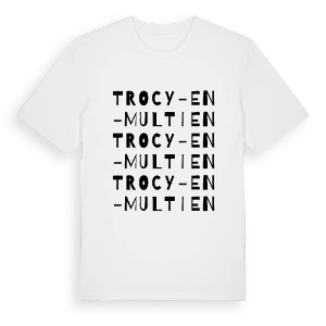 Trocy-en-Multien ordlek t-shirt – ekologisk bomull t-shirt från Pinshirt