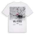 Val-d'Oise karta t-shirt