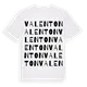 Valenton ordlek t-shirt