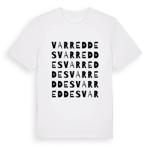 Varreddes ordlek t-shirt – ekologisk bomull t-shirt från Pinshirt