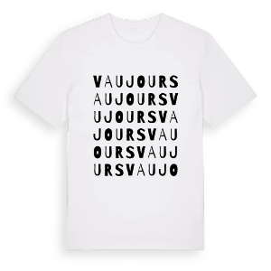 Vaujours ordlek t-shirt – ekologisk bomull t-shirt från Pinshirt