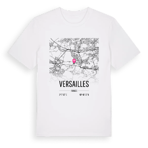 Versailles karta t-shirt – ekologisk bomull t-shirt från Pinshirt