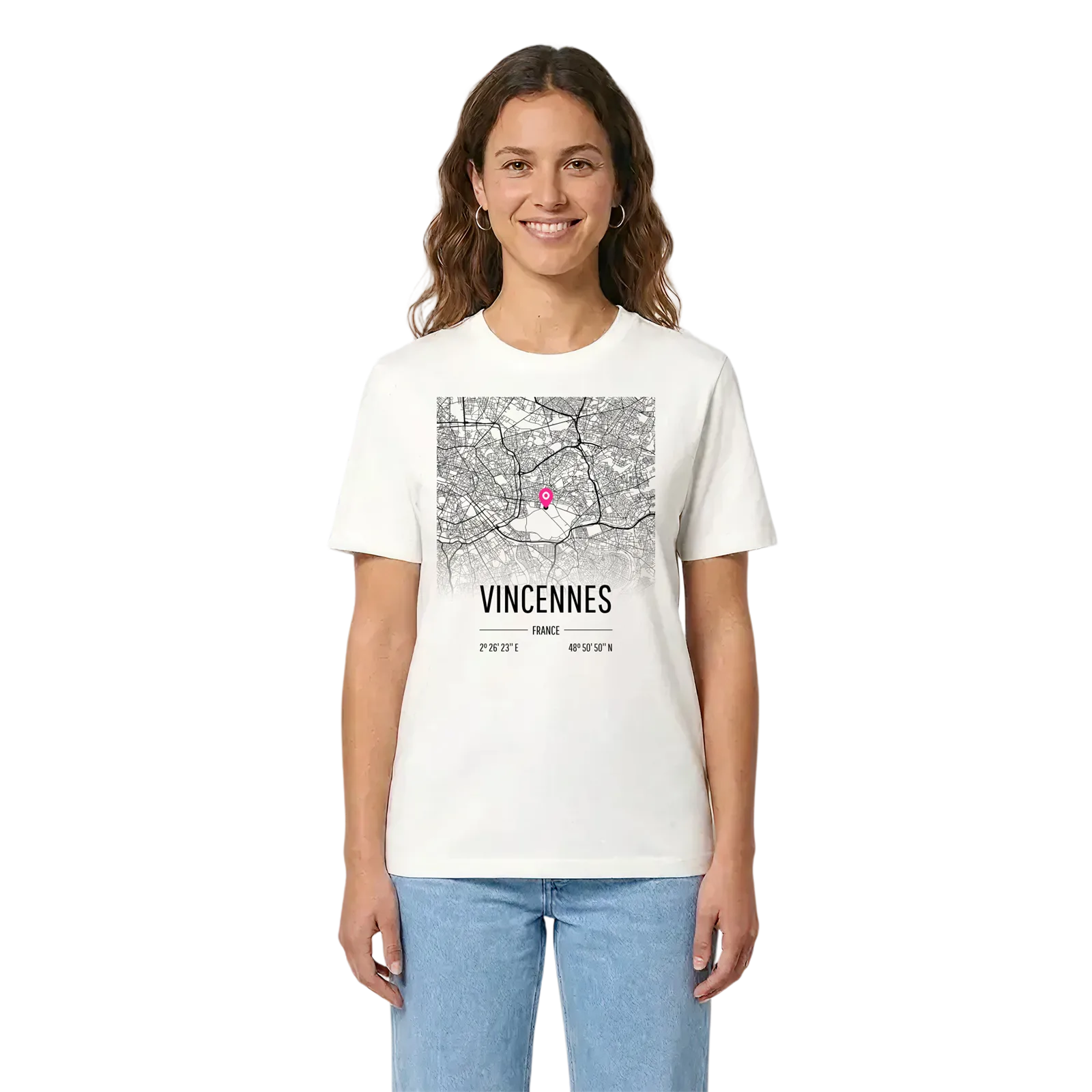 Vincennes karta t-shirt – White, i miljö