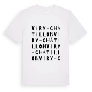 Viry-Châtillon ordlek t-shirt – ekologisk bomull t-shirt från Pinshirt