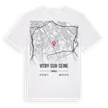 Vitry-sur-Seine karta t-shirt