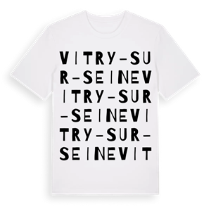 Vitry-sur-Seine ordlek t-shirt – ekologisk bomull t-shirt från Pinshirt