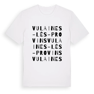 Vulaines-lès-Provins ordlek t-shirt – ekologisk bomull t-shirt från Pinshirt