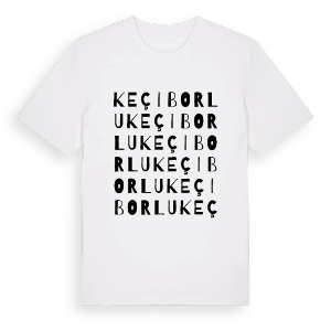 Keçiborlu ordlek t-shirt – ekologisk bomull t-shirt från Pinshirt