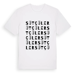 Sütçüler ordlek t-shirt – ekologisk bomull t-shirt från Pinshirt