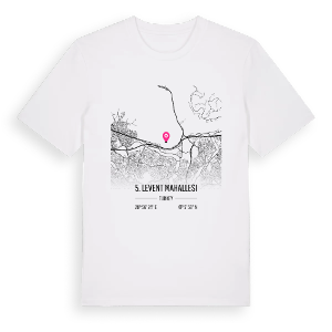 5. Levent Mahallesi karta t-shirt – ekologisk bomull t-shirt från Pinshirt